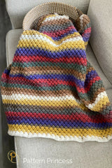 Colorful Celtic Weave Crochet Blanket (Crochet)